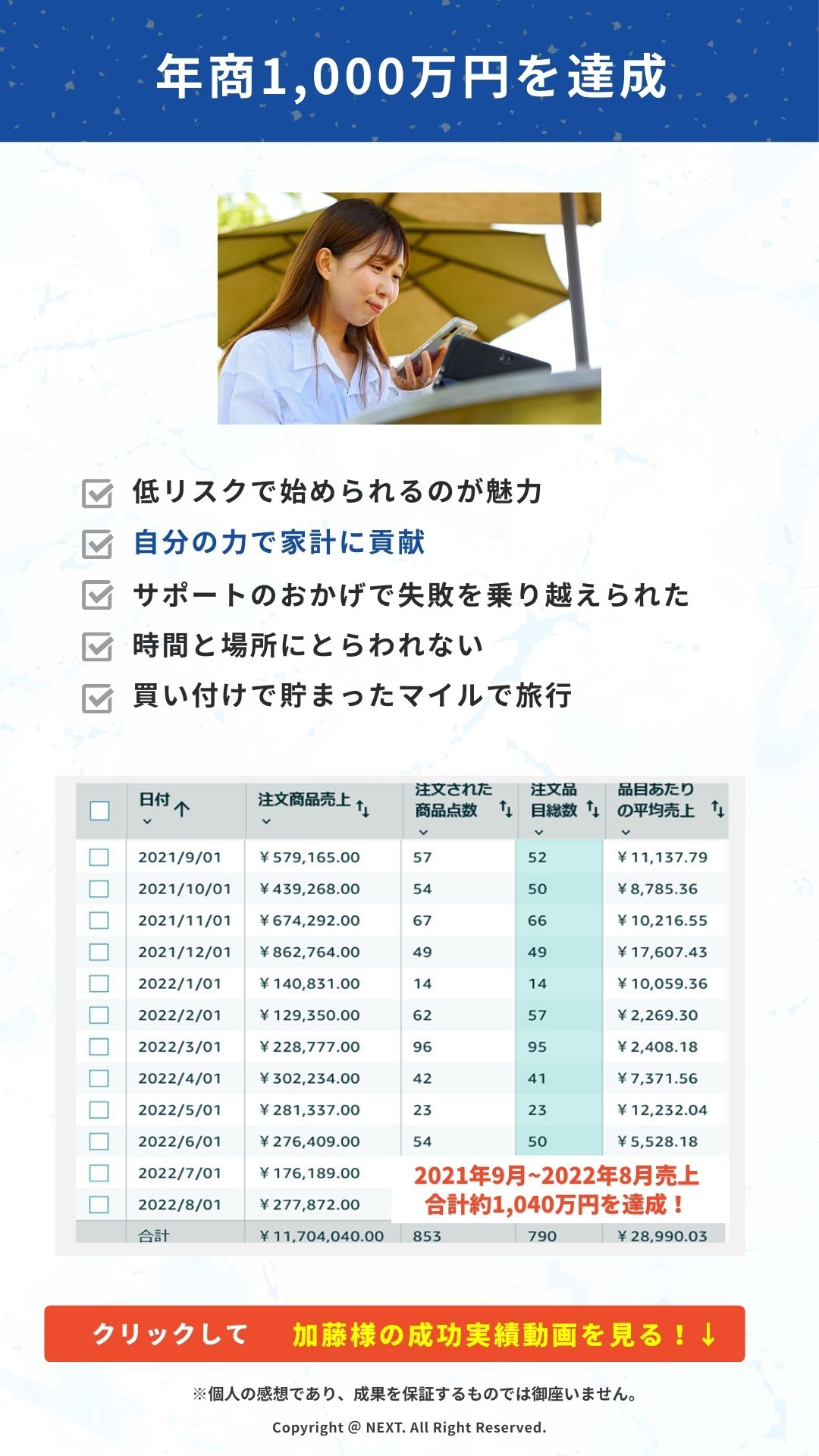 加藤様の成功実績1